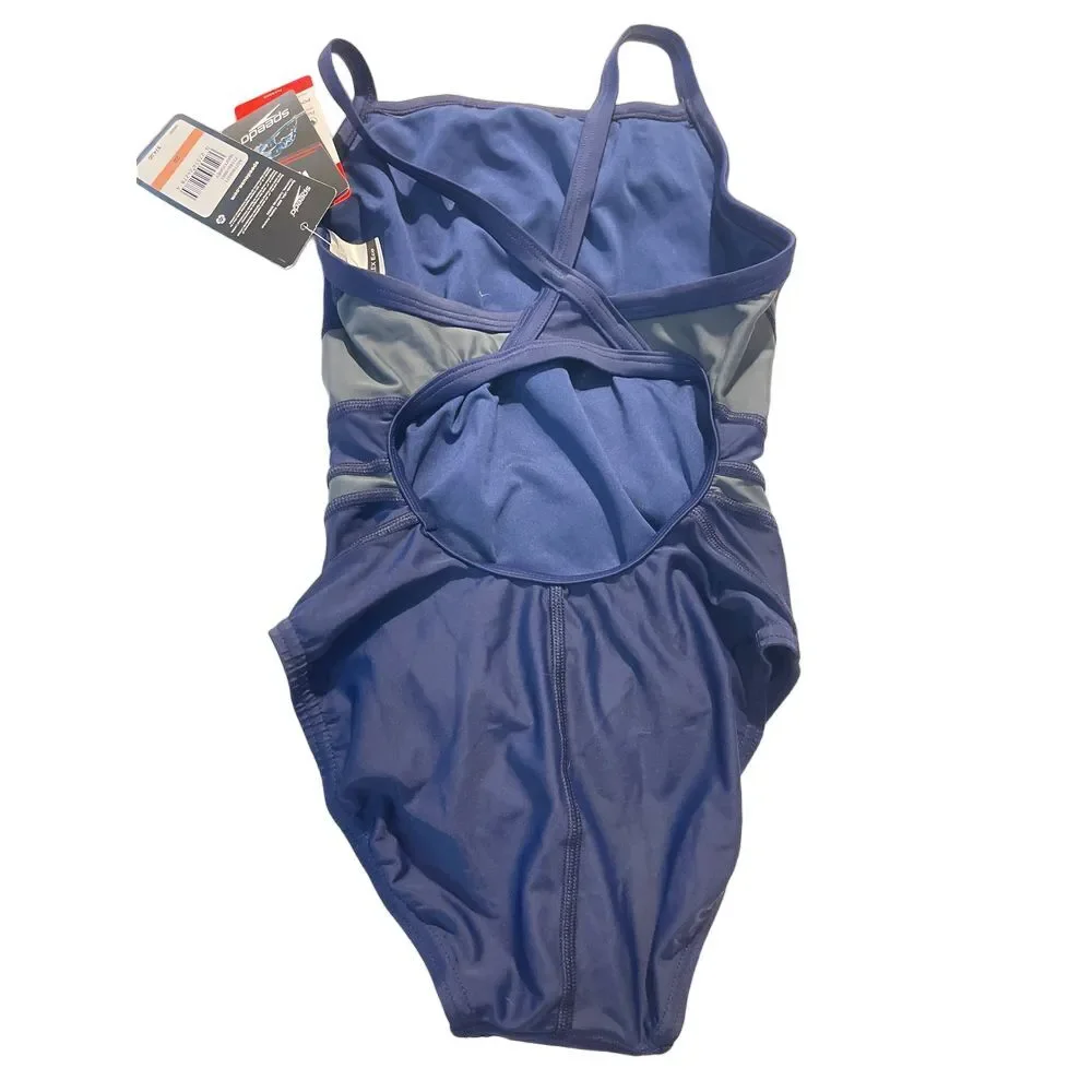 Speedo Navy Blue One-Piece Swimsuit Athletic Performance Swimwear size 28‎ A-700